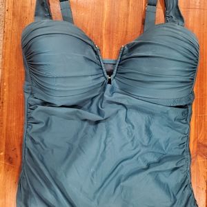 TEAL SWIM TOP, SZ 10